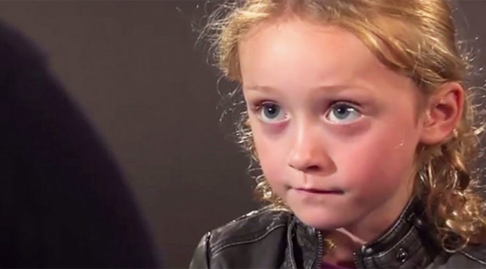 Veteran disfigured by sniper in Iraq meets 5-year-old girl who volunteers for vets, calls her a hero