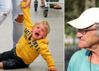 Woman laughs at how Grandpa handles his spoiled nephew