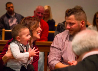 Toddler makes everyone crying during his adoption