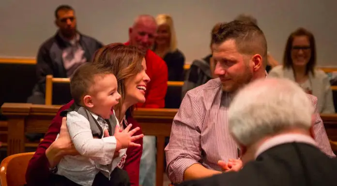 Toddler makes everyone crying during his adoption