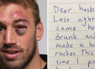 Jack wakes up with a black eye and hangover, finds wife’s strange note and starts to cry