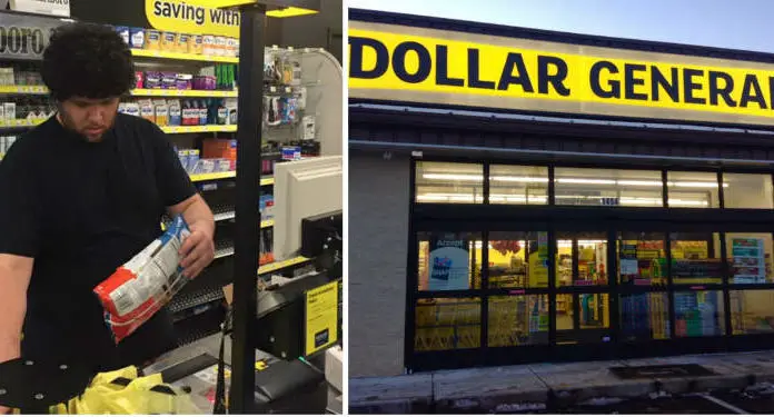 Standing in the store queue customers watch in disbelief when a cashier pays for veteran’s groceries