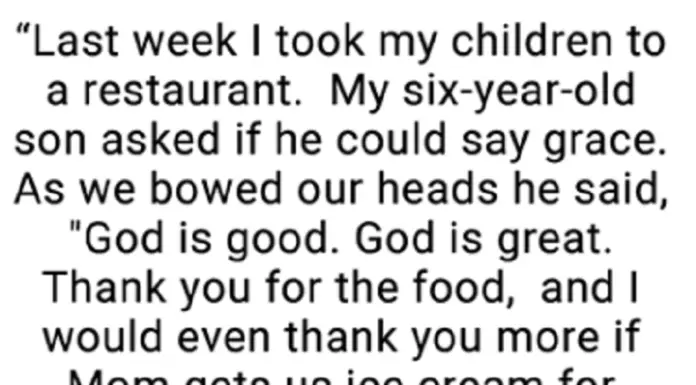 Woman Scoffed At This Child’s Prayer, But His Response Was Priceless