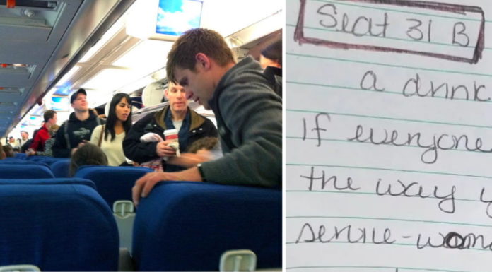 Passenger in first class approaches a soldier on plane and says, “Sorry ma’am, I’m in your seat”