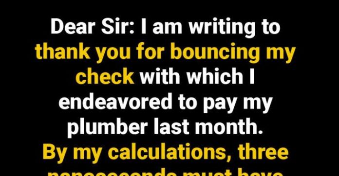 Elderly Woman Sends Brilliant Letter To Bank After They Bounced Her Check
