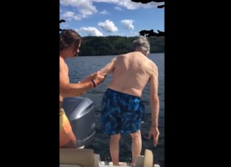 Grandpa Takes A Dive In The Lake On This 102nd Birthday
