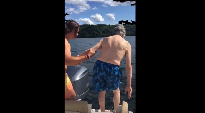 Grandpa Takes A Dive In The Lake On This 102nd Birthday