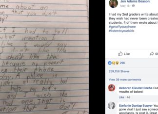 Teacher asked 2nd graders what invention they wish didn’t exist. One girl’s answer broke her heart.