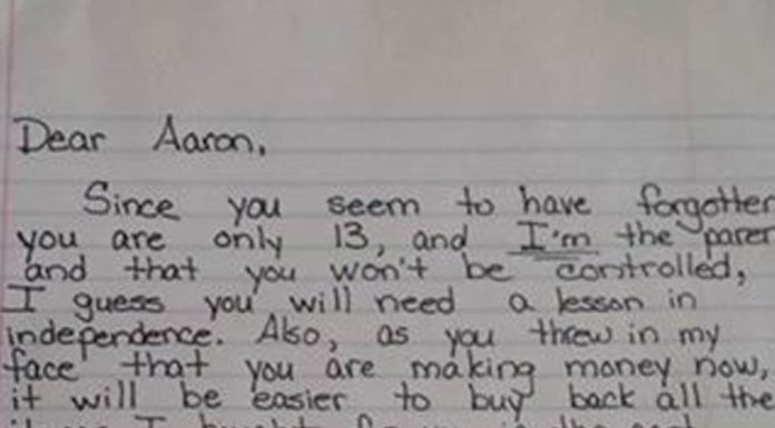 Mom’s Letter To 13-Year-Old Son Goes Viral, Parents Applaud Her Tough Love Approach