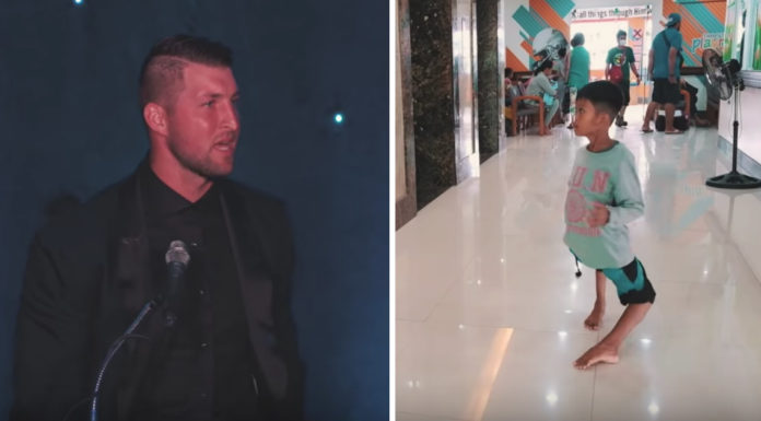 Devoted Tim Tebow Swoops In To Save Boy With Flamingo Legs