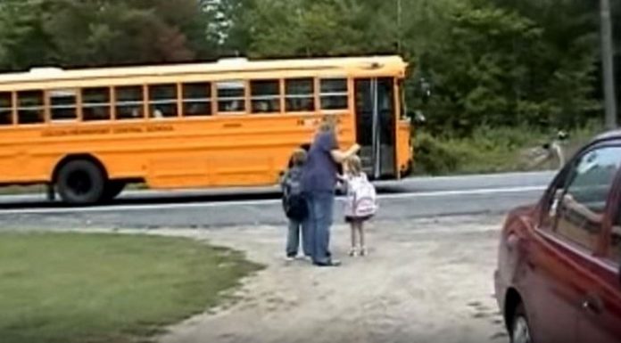 Dad Films His Own Hilarious Reaction To Kids Going Off To School