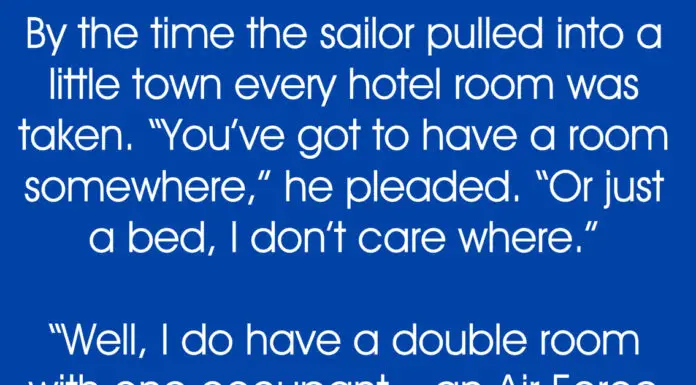 Here’s A Funny Joke About A Navy Sailor That Couldn’t Find A Place To Sleep