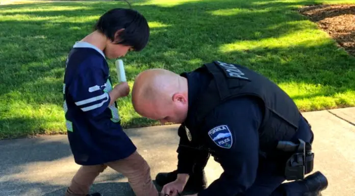 Boy Wearing Socks Alarm Officers Who Spring Into Action