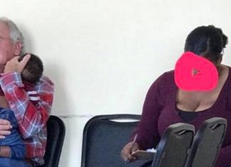 Elderly Man Offers To Hold Baby For Mom During Doctor Visit
