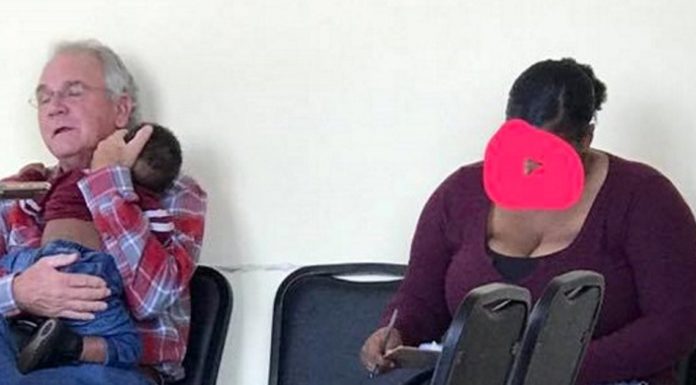 Elderly Man Offers To Hold Baby For Mom During Doctor Visit