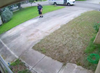 Delivery Man’s Antics Caught On Camera Have Gone Viral