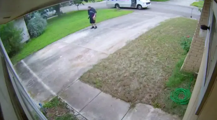 Delivery Man’s Antics Caught On Camera Have Gone Viral