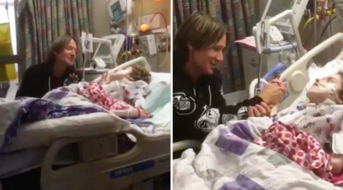 Hospital-bound Marissa English gets a musical surprise from Keith Urban