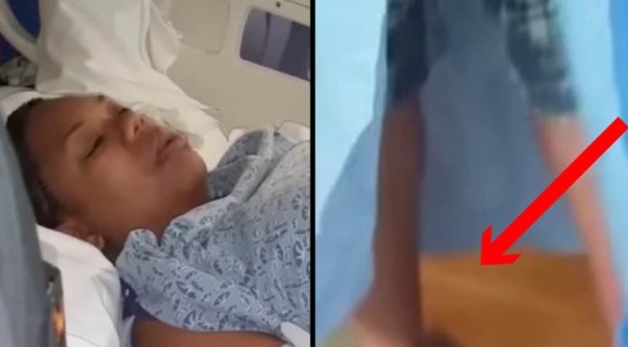 Woman in labor notices doctor is acting weird – Then looks down at his feet and freezes in shock