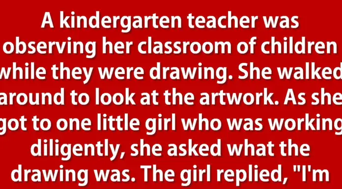 Student had the best response when a teacher questioned her drawing