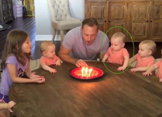Girls Have Priceless Reaction When Dad Blows Out The Candles