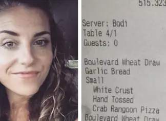 As soon as this mom left the table, her waitress slipped a note to her husband