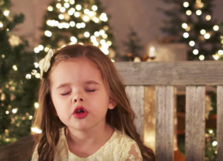 Tiny, Sweet Girl Sings Her Favorite Christmas Song