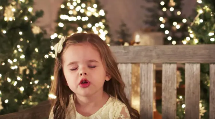 Tiny, Sweet Girl Sings Her Favorite Christmas Song