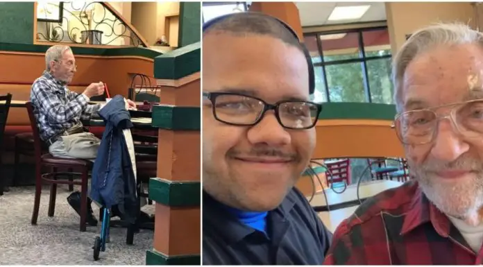 97-year-old veteran eats at Arby’s at the same time every day, the staff decide to give him something extra with his meal