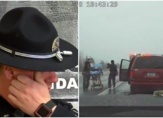 Officer saves a toddler after pulling over a van