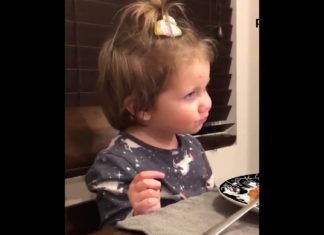Dad playfully argues with toddler about her new boyfriend