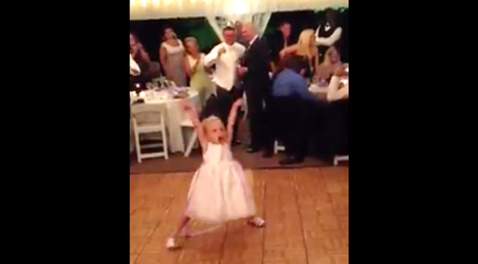 Flower Girl Dances For The Crowd But When The Song Changes They Lose It