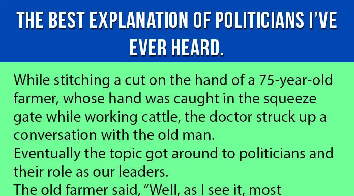 The best definition of a politician I’ve ever heard