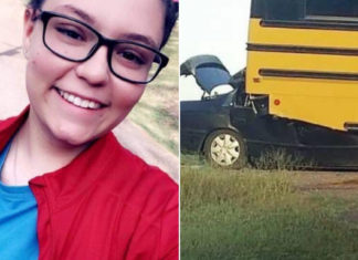 Teen slams into school bus and dies instantly, Then police find cellphone in her hand