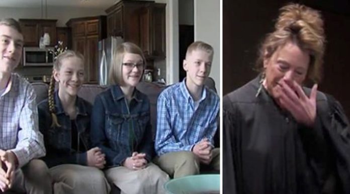 4 Abused siblings were about to be split up – Judge’s tears flow when couple adopts all of them