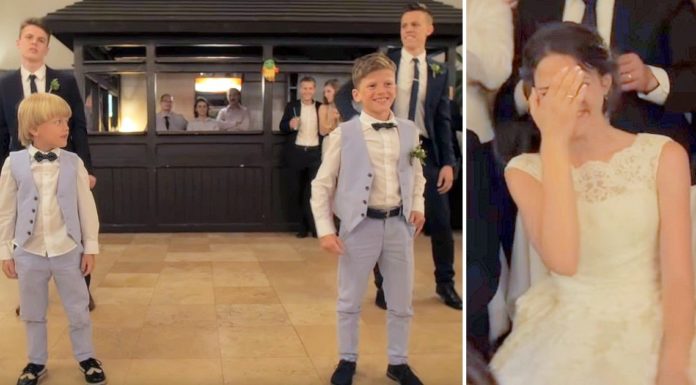 Siblings of bride surprise her with unforgettable dance number