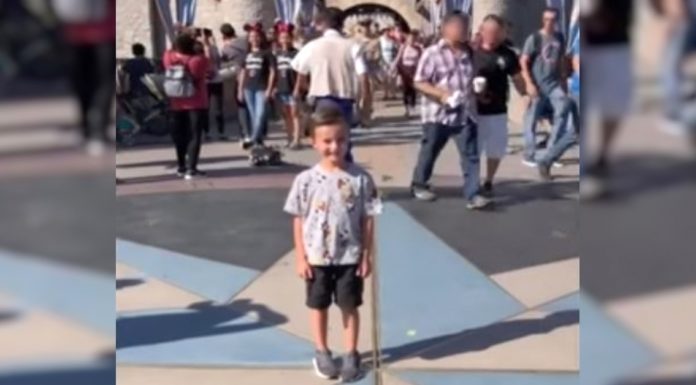 Boy at Disneyland has surprise sneak up during photo-shoot