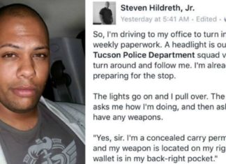 Man gets stopped by police and his Facebook post about the treatment he received goes viral