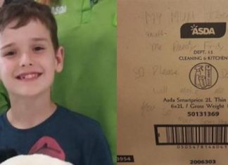 Store Staff Finds Boys Note On Box And Take Action