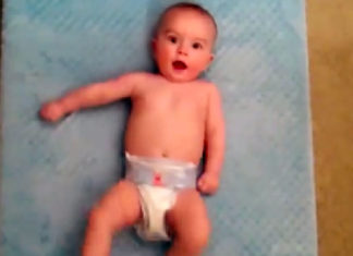 Every night mama puts on the river dance music. The baby proceeds to do the most hysterical moves