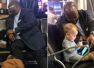 Dad has a heartwarming message for the man who made his daughter’s waiting time at the airport fun
