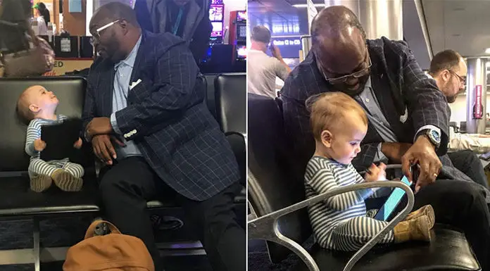 Dad has a heartwarming message for the man who made his daughter’s waiting time at the airport fun