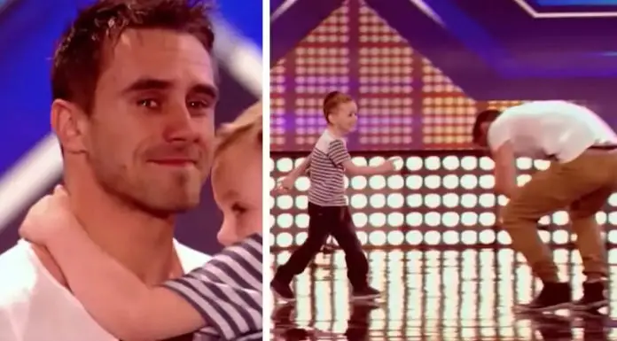 Single dad loses custody of his son and cries when the boy runs onstage after thrilling audition
