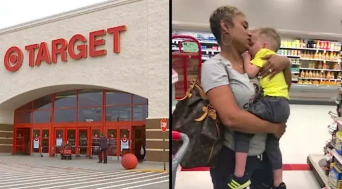 Stranger cares for crying baby while mother shops at Target