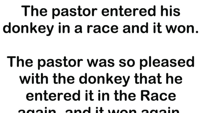 Here’s a funny joke about a pastor and his donkey