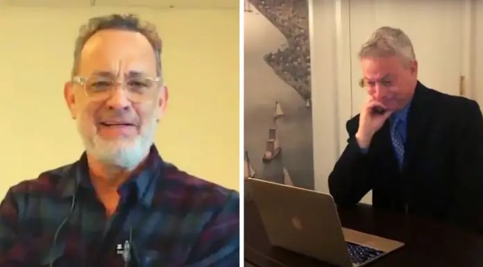 Gary Sinise gets emotional watching touching tribute from Tom Hanks and other celebs for his humanitarian work