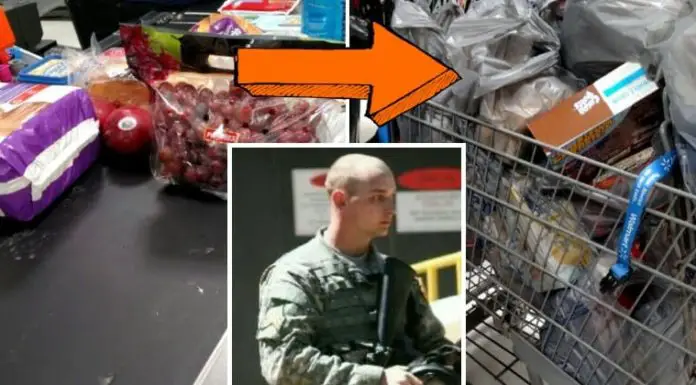 Furious dad snaps picture after seeing another shopper’s groceries