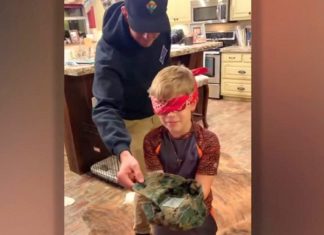 Marine surprises little brother after spending a year apart