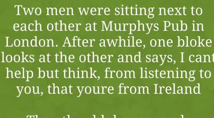 The Best Irish Joke Ever. This Is Gold.