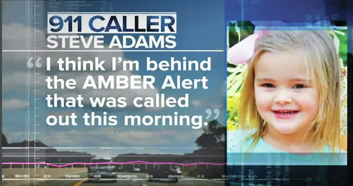 Veteran receives amber alert on his phone while driving, looks up and sees vehicle right in front of him